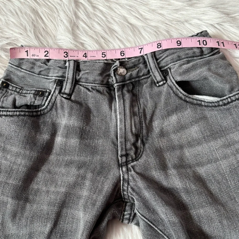 Gap Kids Boys Size 8 Gray‎ Straight Leg Jeans Elastic Waist Zipper Close Denim